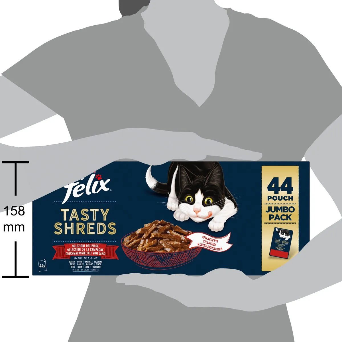 Felix Heerlijke Reepjes Farm Selectie Kattenvoer - 44x80g