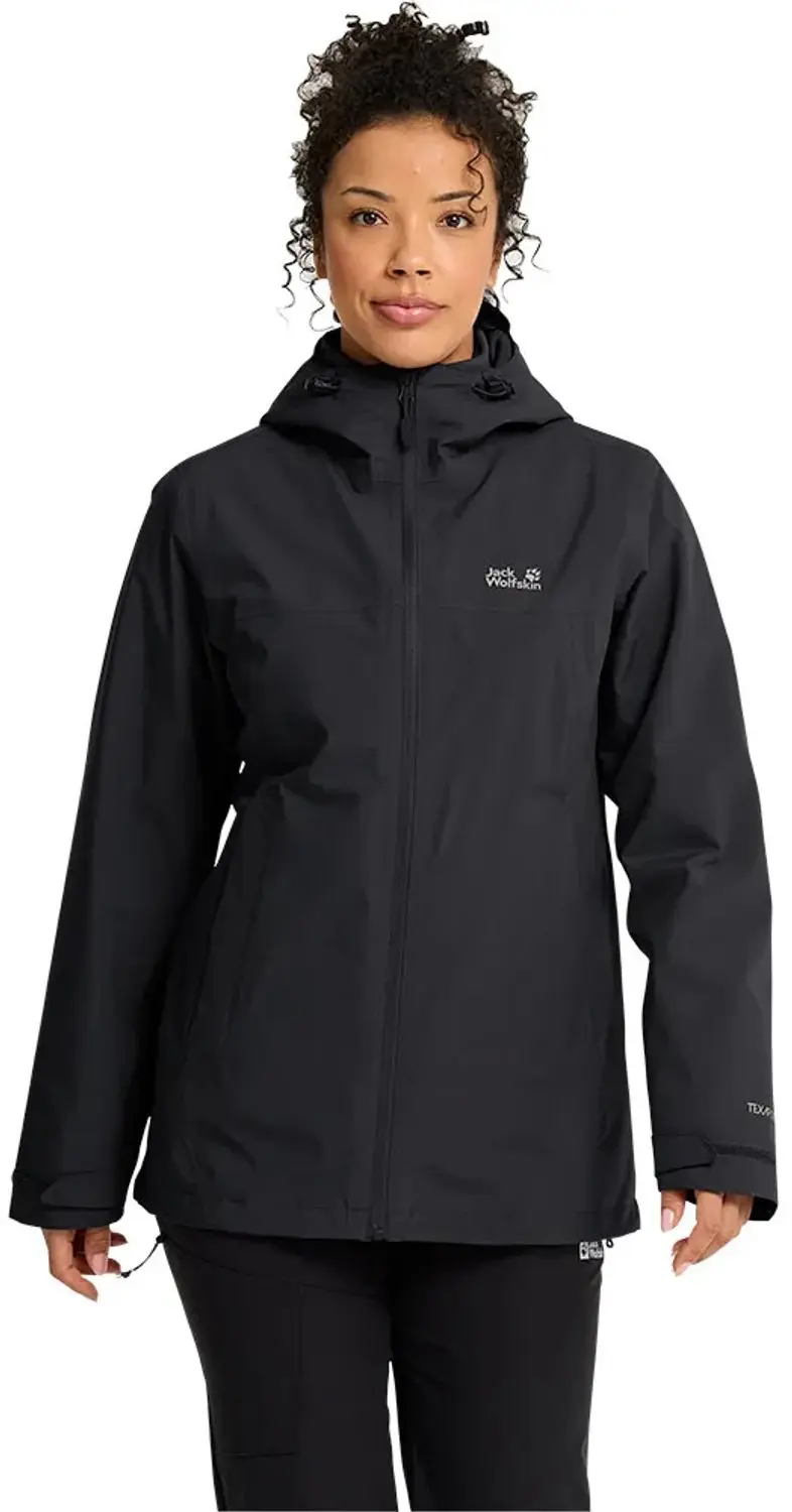 Jack Wolfskin Moonrise 2 3in1 Afneembare Jas Zwart XS Vrouw