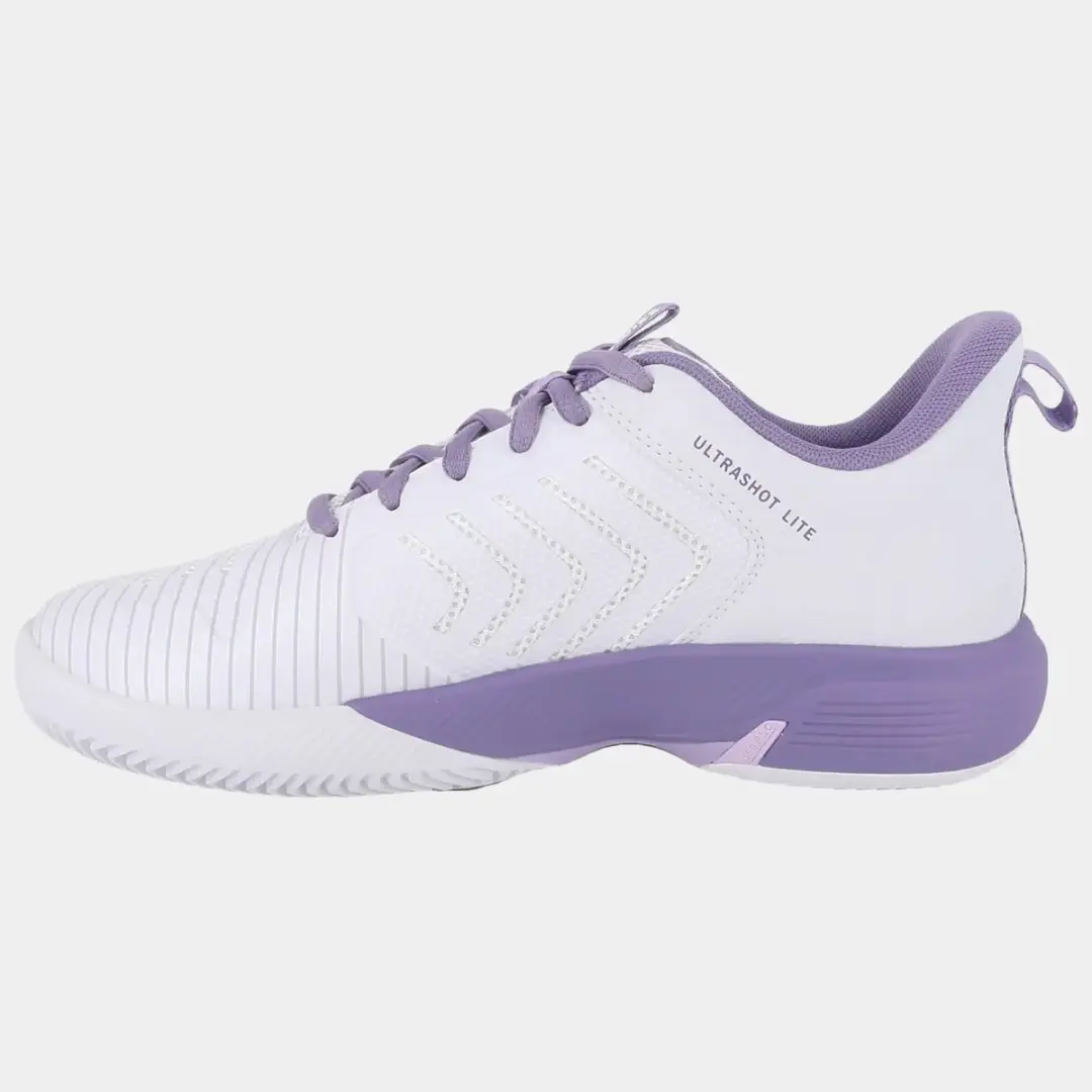 K-Swiss Ultrashot Light Clay Dames Tennisschoen - Wit/Paars - afbeelding 2 van 6