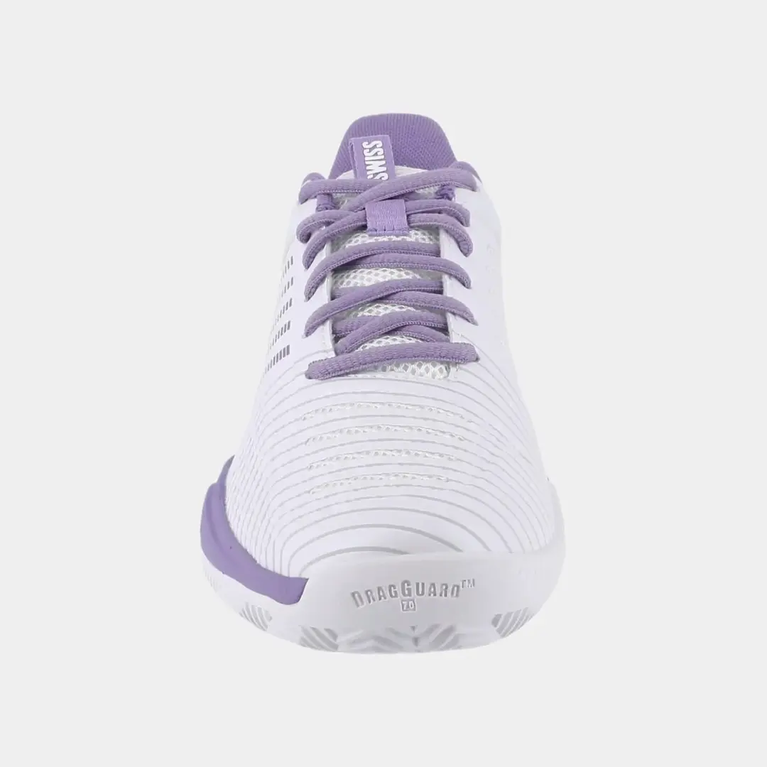 K-Swiss Ultrashot Light Clay Dames Tennisschoen - Wit/Paars - afbeelding 4 van 6