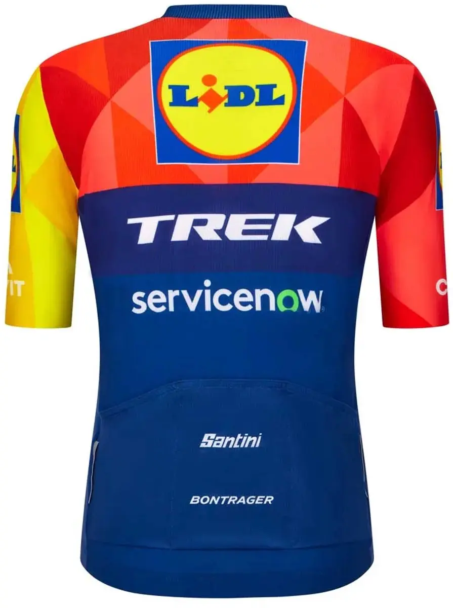 Santini Lidl-Trek 2026 Korte Mouw Wielertrui - Blauw - XL - afbeelding 2 van 3