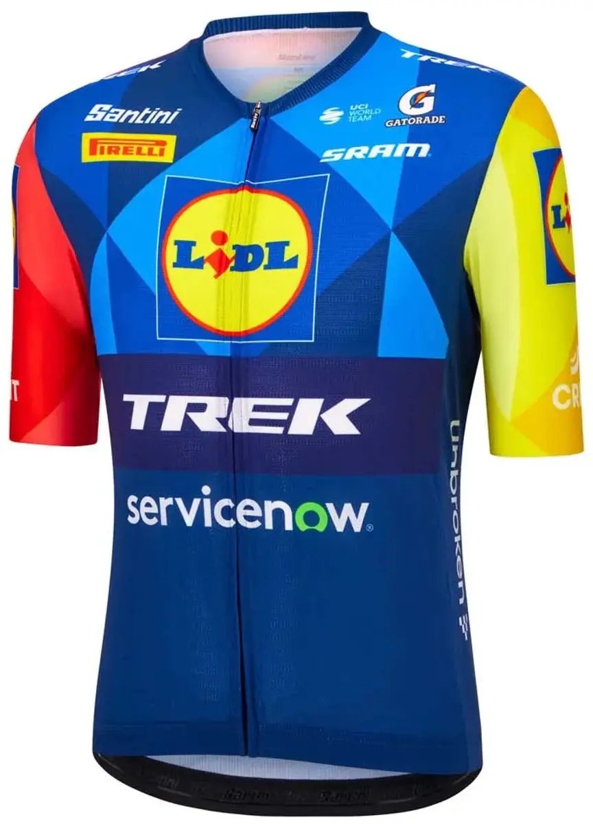 Santini Lidl-Trek 2026 Korte Mouw Wielertrui - Blauw - XL - afbeelding 3 van 3