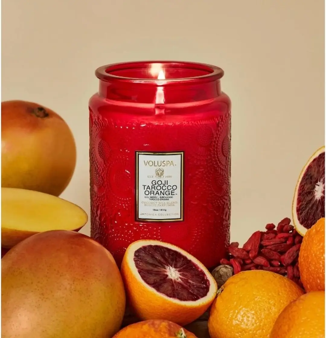 Voluspa Goji Tarocco Orange Geurkaars - 450gr - afbeelding 4 van 4