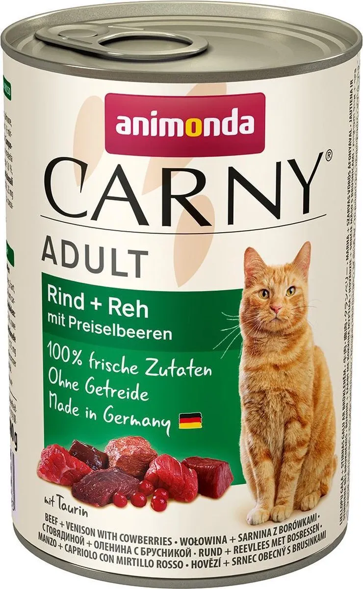 Animonda Carny Adult Rundvlees + Wild met Veenbessen Kattenvoer