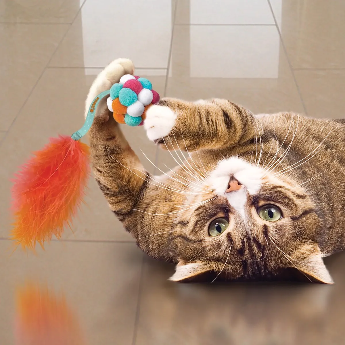 KONG Cat Active Bubble Bal - Blauw