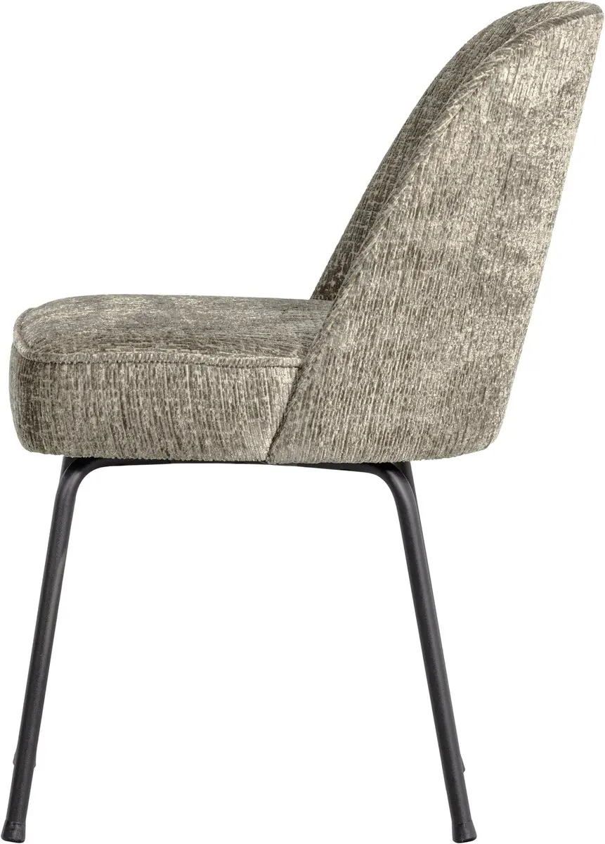 WOOOD Vogue Eetkamerstoel Structure Velvet - Wheatfield - afbeelding 3 van 6