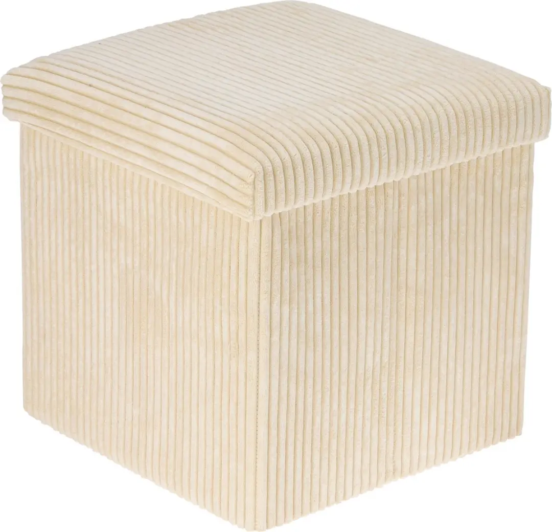 Corduroy Opvouwbare Poef -38x38x38cm