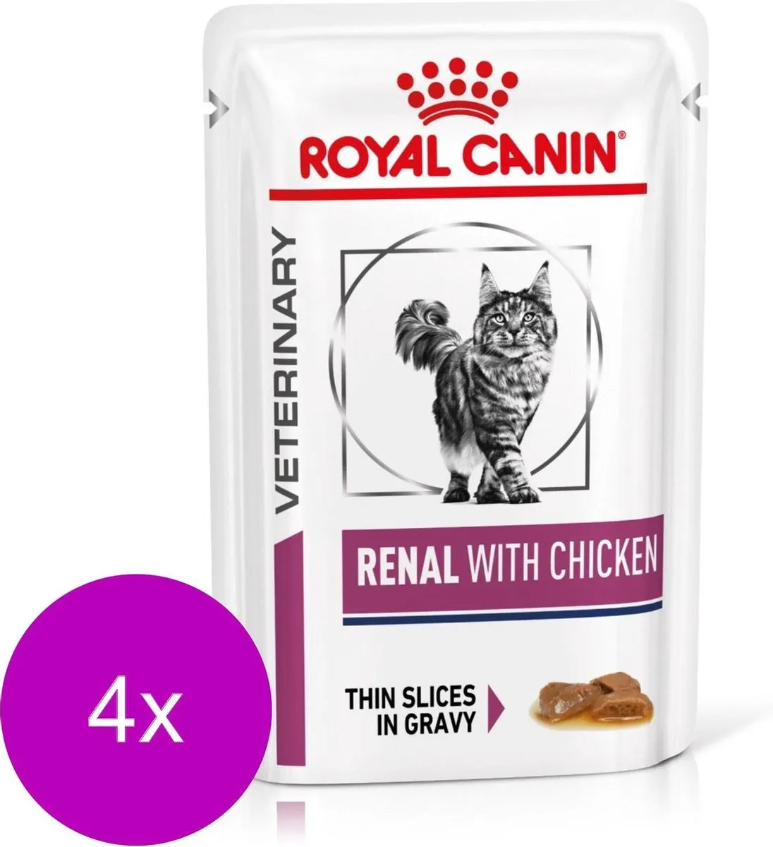 Royal Canin Veterinary Diet Renal Chicken Kattenvoer - 48 Stuks