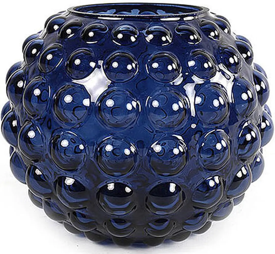 COUNTRYFIELD Theelichthouder Perly L18/15cm Blauw