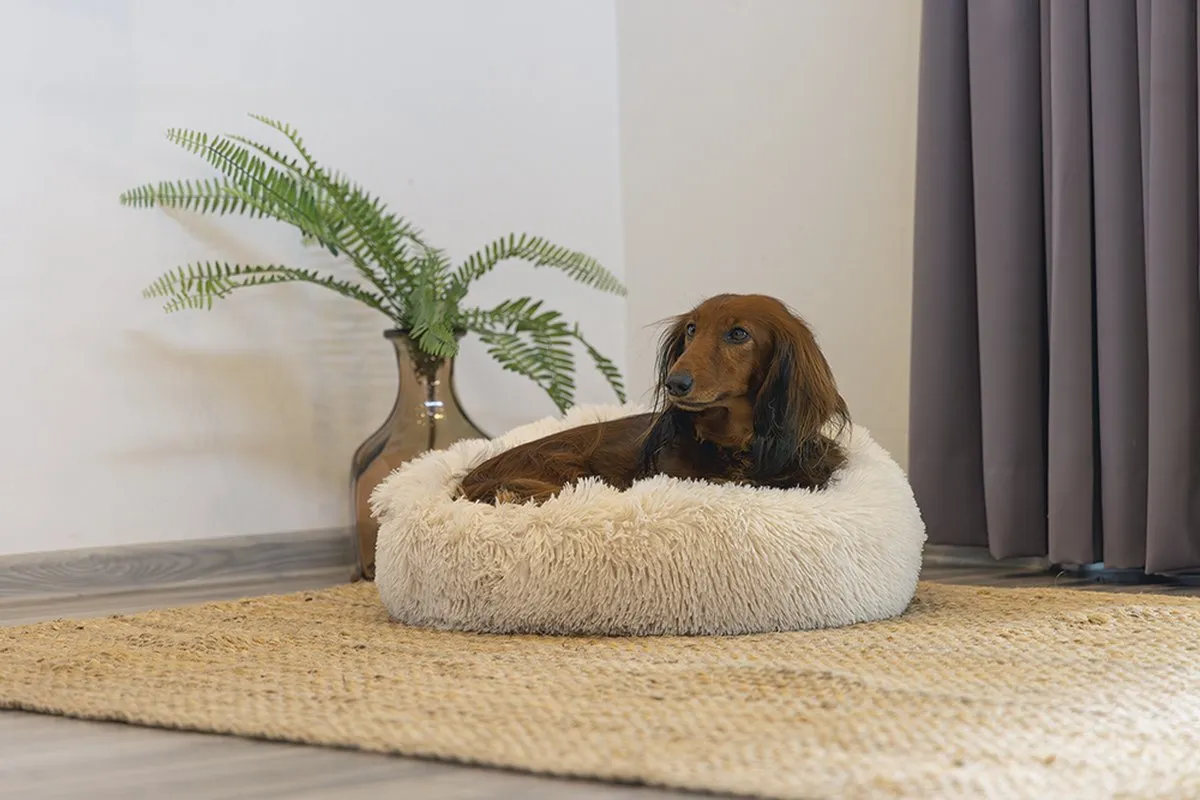 Beeztees Yala Hondenmand - Pluche Beige Ø50cm