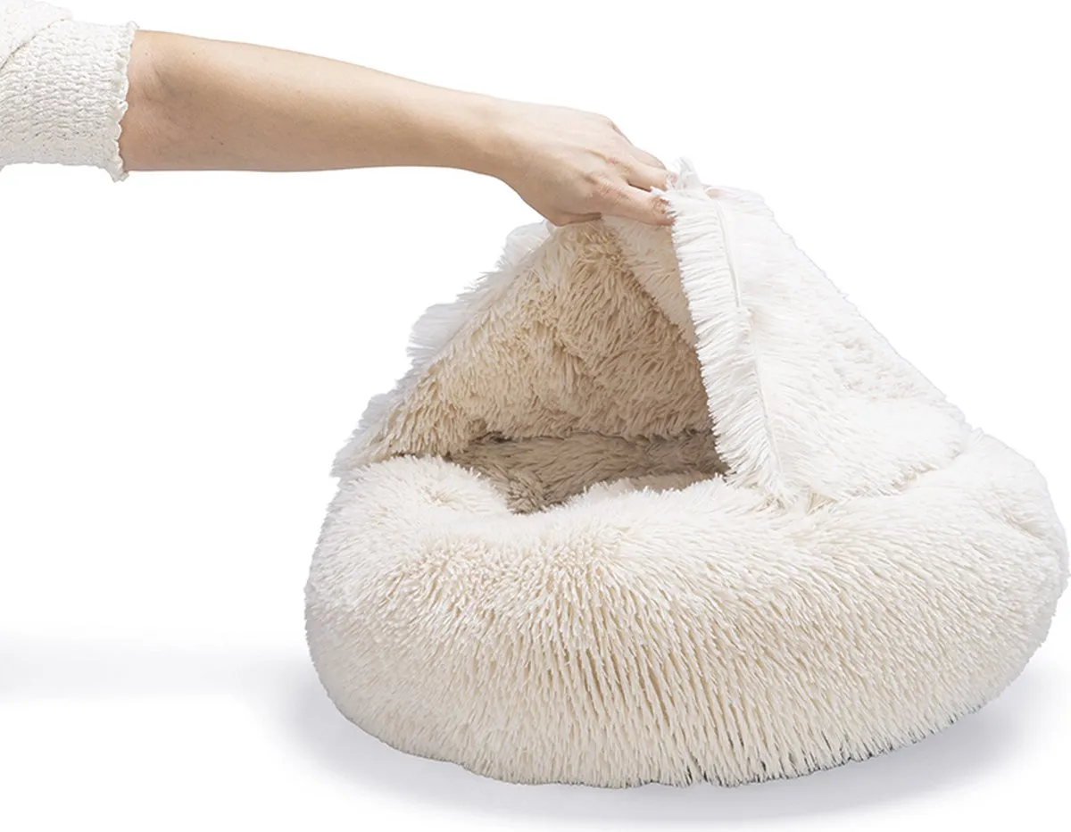 Beeztees Yala Hondenmand - Pluche Beige Ø50cm
