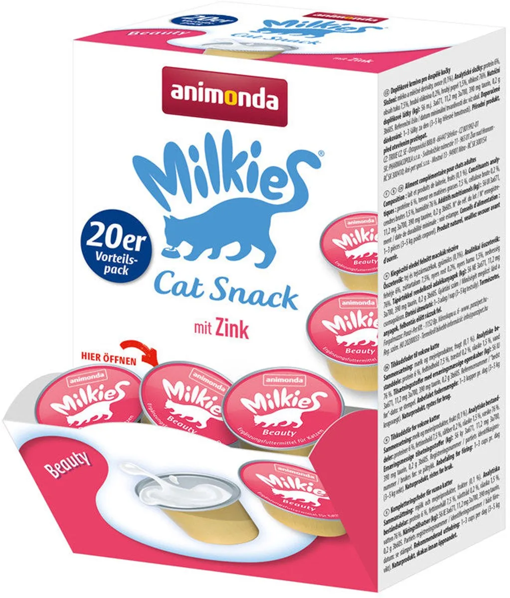 Animonda Milkies Beauty Katten Snack Cups - 20 Stuks