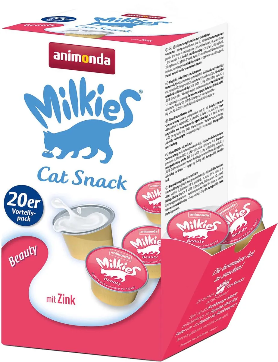 Animonda Milkies Beauty Katten Snack Cups - 20 Stuks