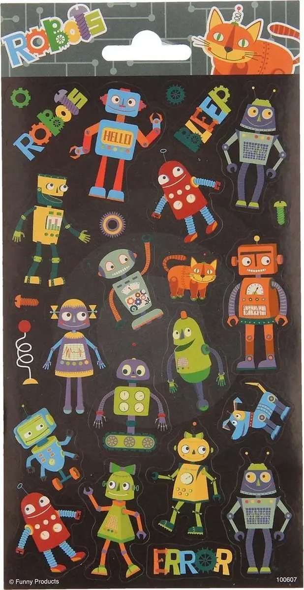 ThimbleToys Stickerblad Robot