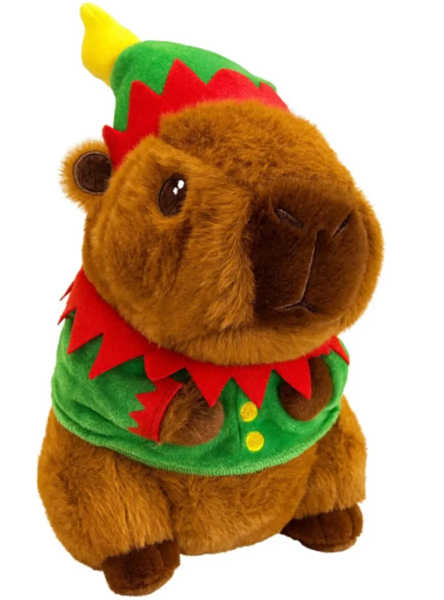 Capibara Kerstelf Pluche Knuffel 26 cm