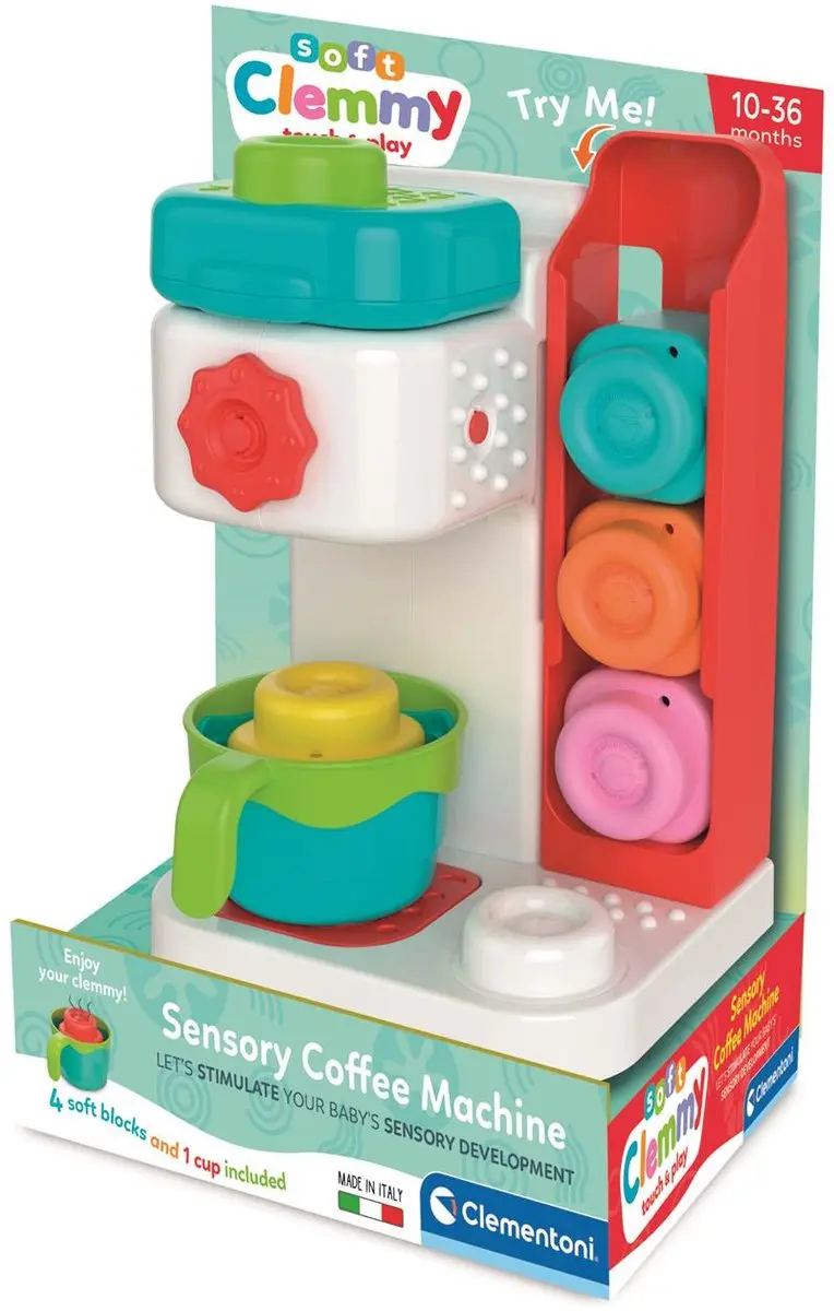 Clementoni Soft Clemmy Koffiezetapparaat - 6 Blokken - afbeelding 4 van 5