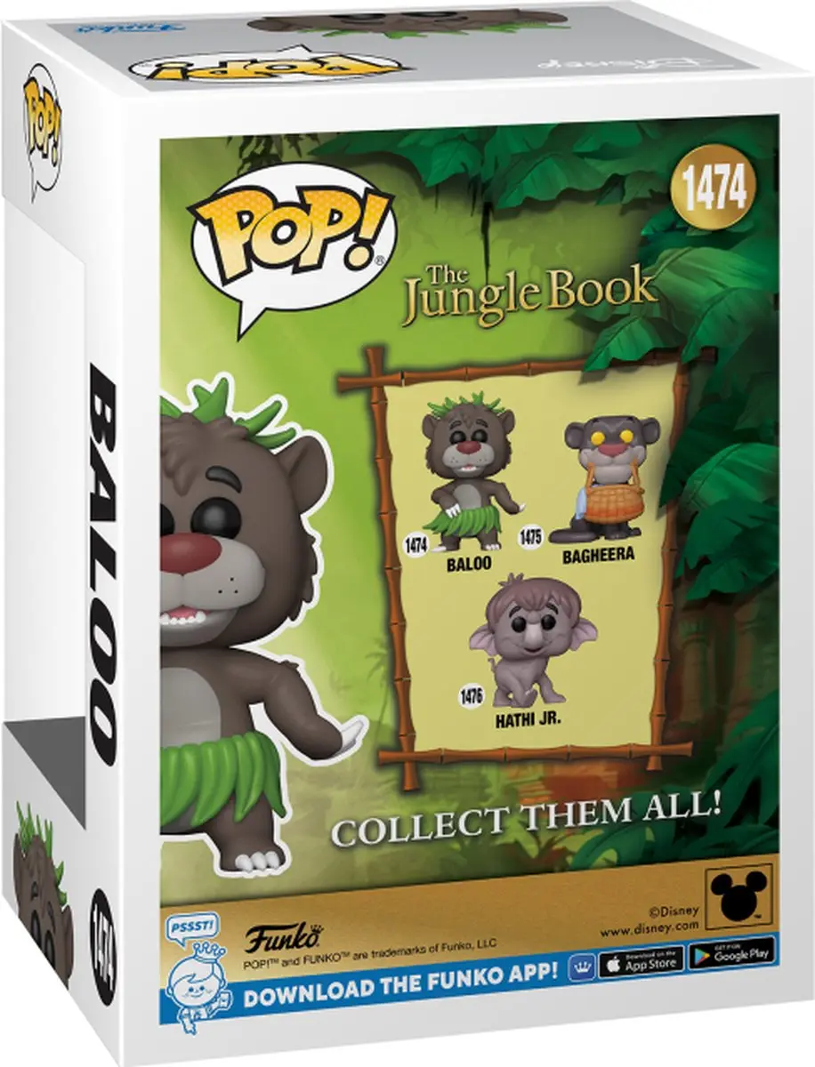 Funko Pop! Disney The Jungle Book Baloo Vinylfiguur - afbeelding 4 van 6