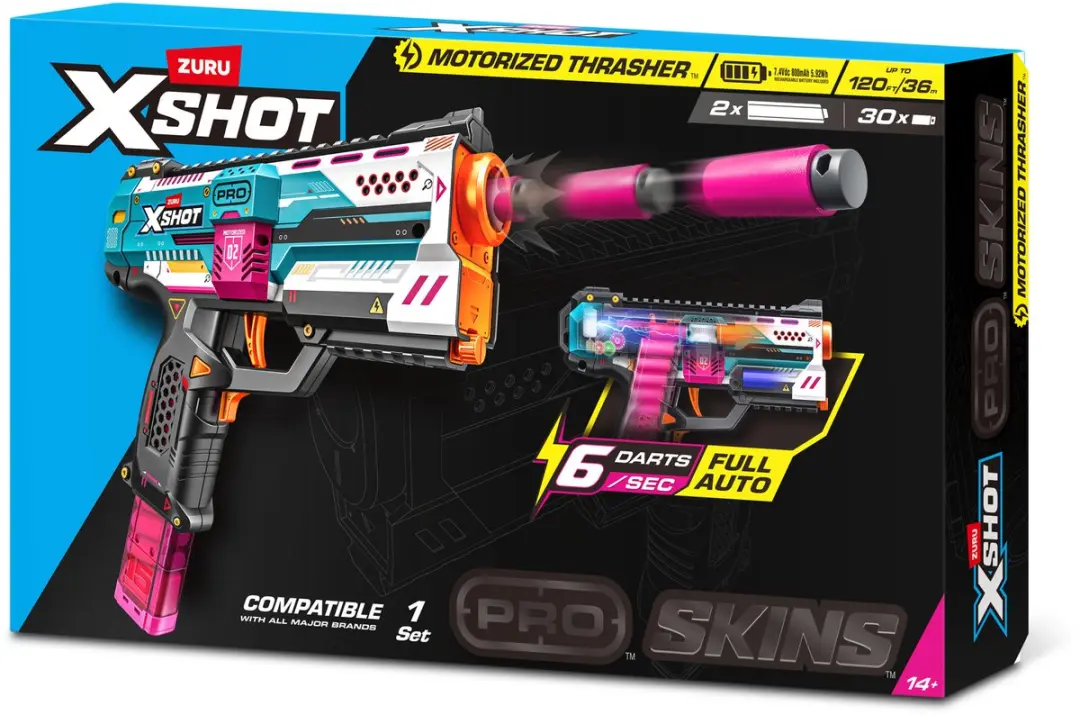 X-Shot Skins Pro-Series Thrasher - Automatisch + 30 Darts - afbeelding 4 van 4