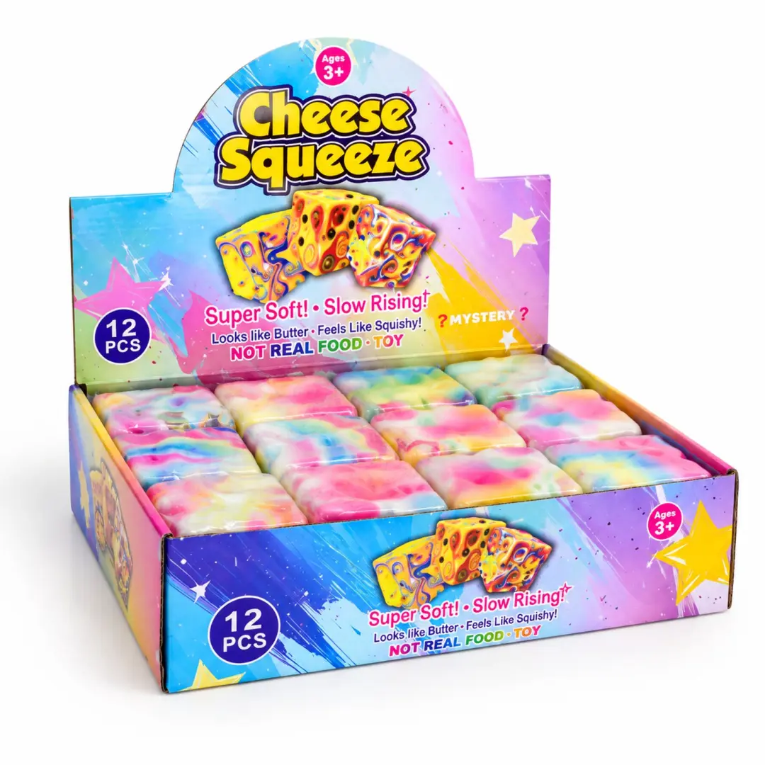 John Toys Rainbow Cheese Squishy Stressbal - Regenboog - afbeelding 3 van 6