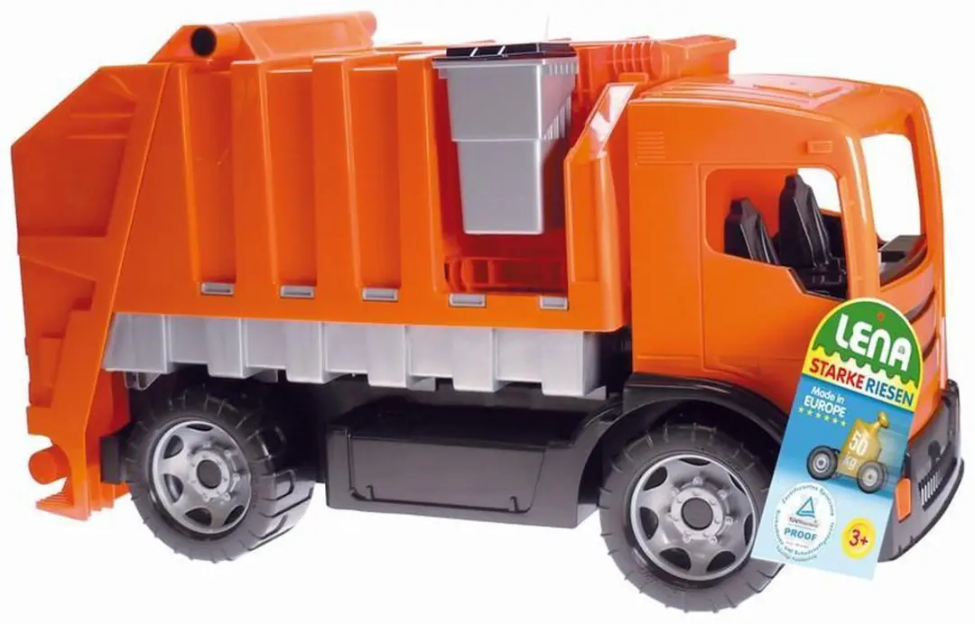 Lena Vuilniswagen 64cm - Zwart/Oranje - afbeelding 2 van 6