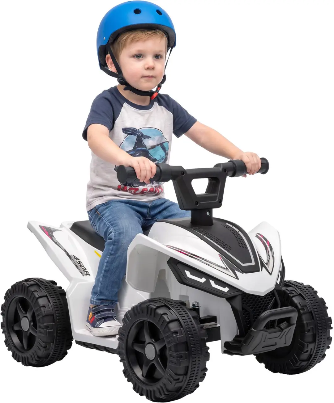 AIYAPLAY Electric Ride-on Car-Stahl, Kunststoff-67 x 38,5 x 43 cm-Weiß