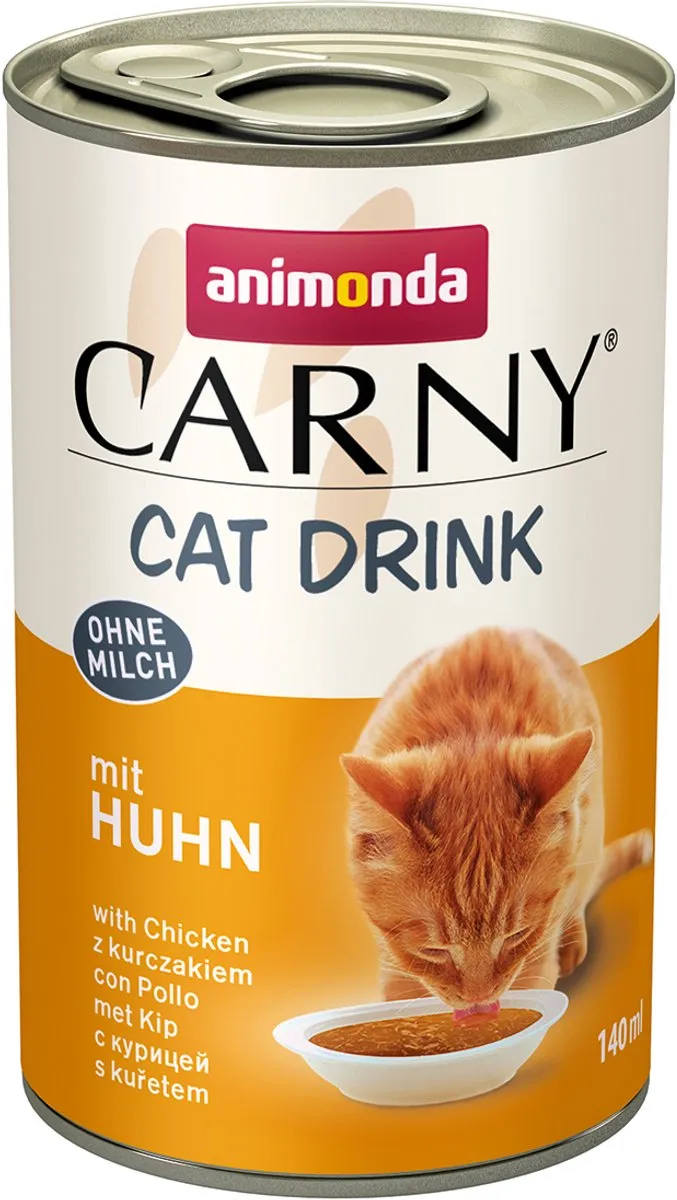 Animonda Carny Cat Drink Kip 140 ml - het heerlijke drankje voor katten zonder melk