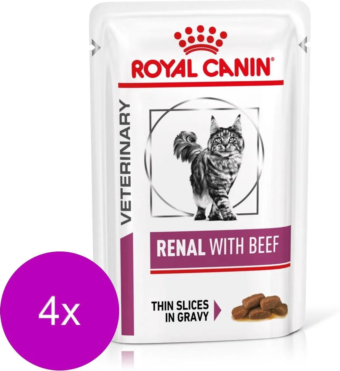 Royal Canin Veterinary Diet Renal Beef Kattenvoer - 48 Stuks