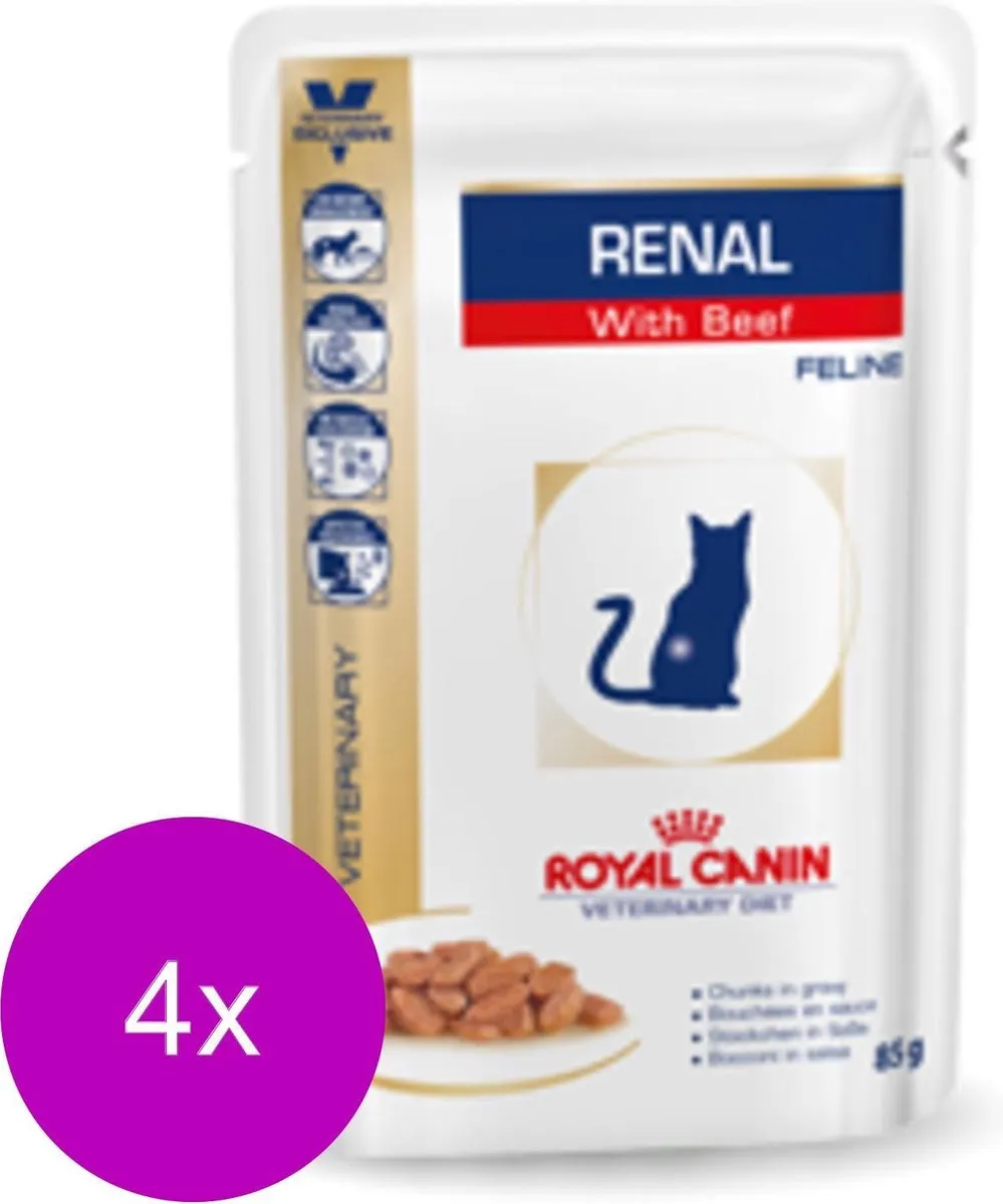 Royal Canin Veterinary Diet Renal Beef Kattenvoer - 48 Stuks