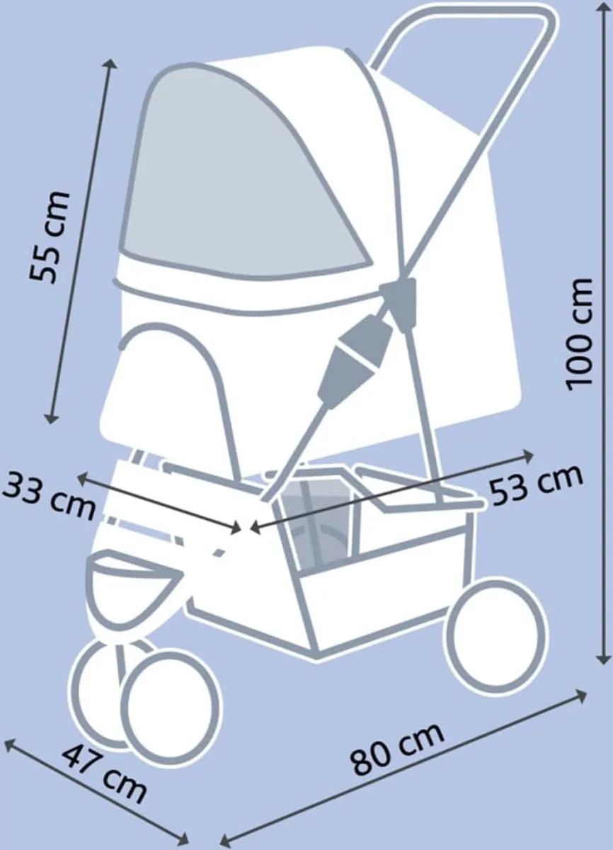 Trixie hondenbuggy zwart 80x47x100 cm | Dierenmand