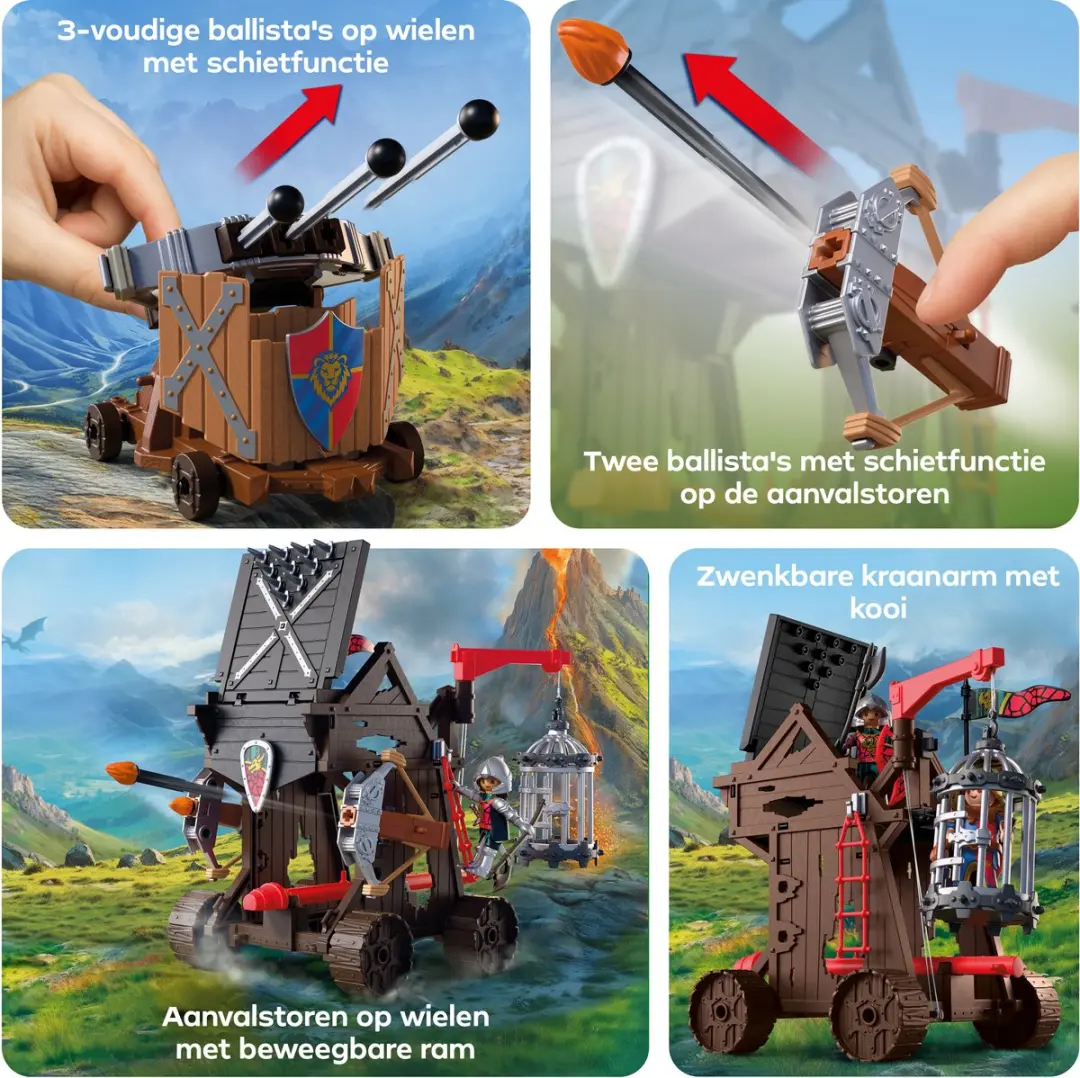 Playmobil Aanvalstoren Drakenridder - 4 Ridders - afbeelding 5 van 6