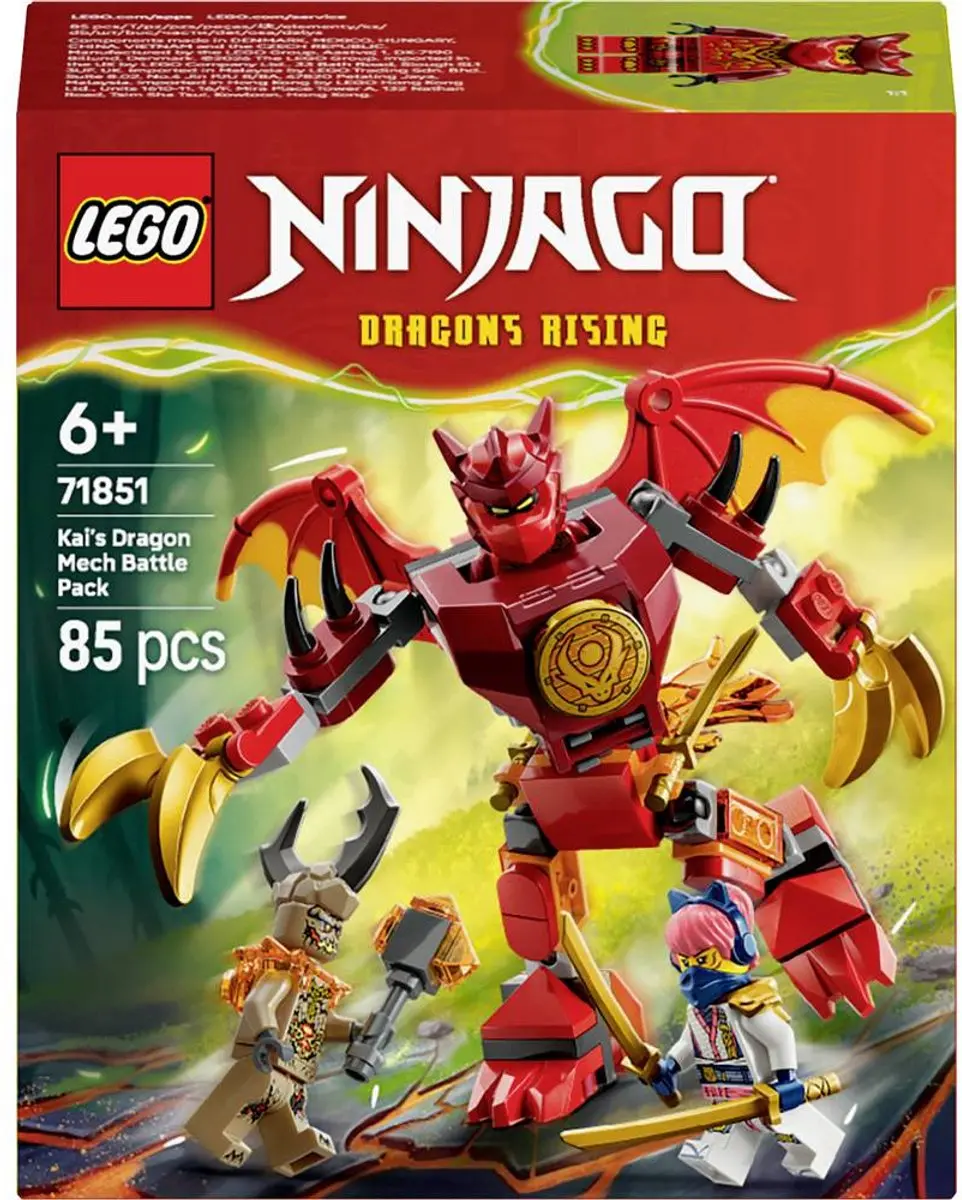 LEGO NINJAGO 71851 Kais Drachen-Mech Battle set
