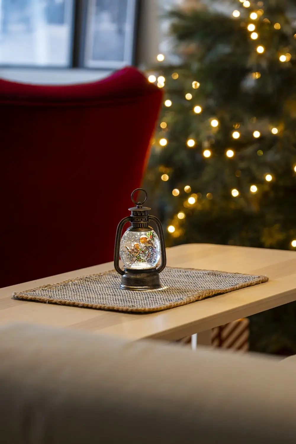 Vogellantaarn LED bruin met timer 3x AAA Konstsmide - afbeelding 3 van 3
