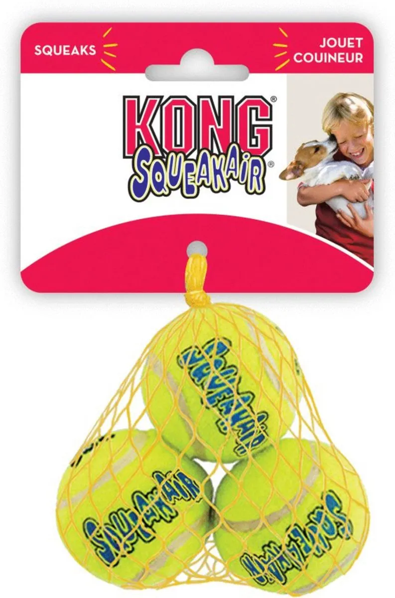 KONG Air Squeaker Tennisbal - 3 Stuks