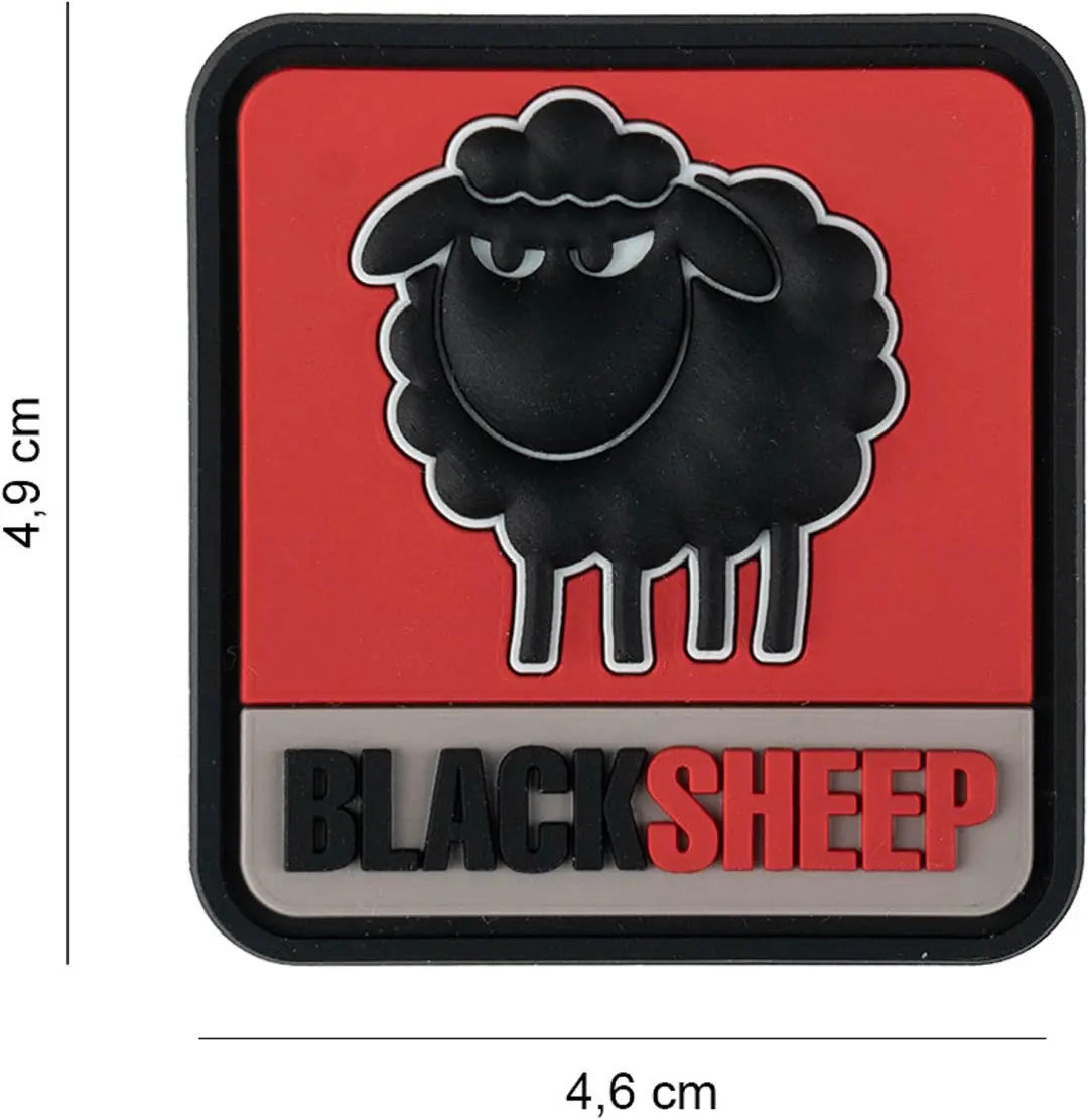 Embleem 3D PVC Black sheep #2071