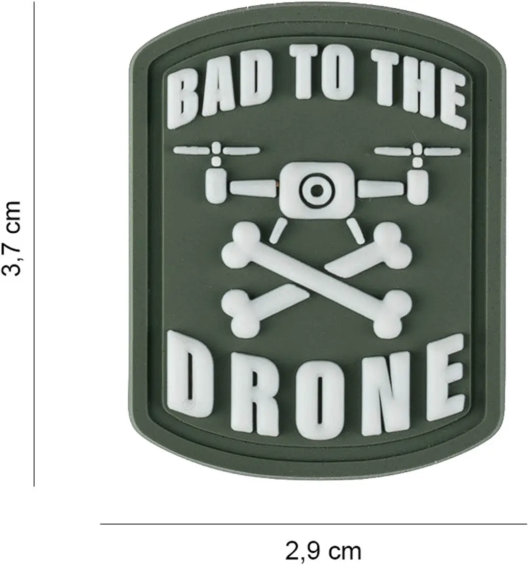 Embleem 3D PVC Bad to the Drone small #8022