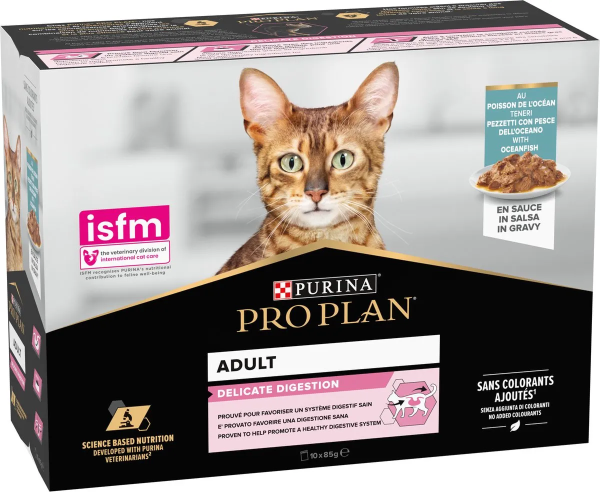Pro Plan Delicate Digestion Kat Natvoer Vis - 40x85g - afbeelding 6 van 6