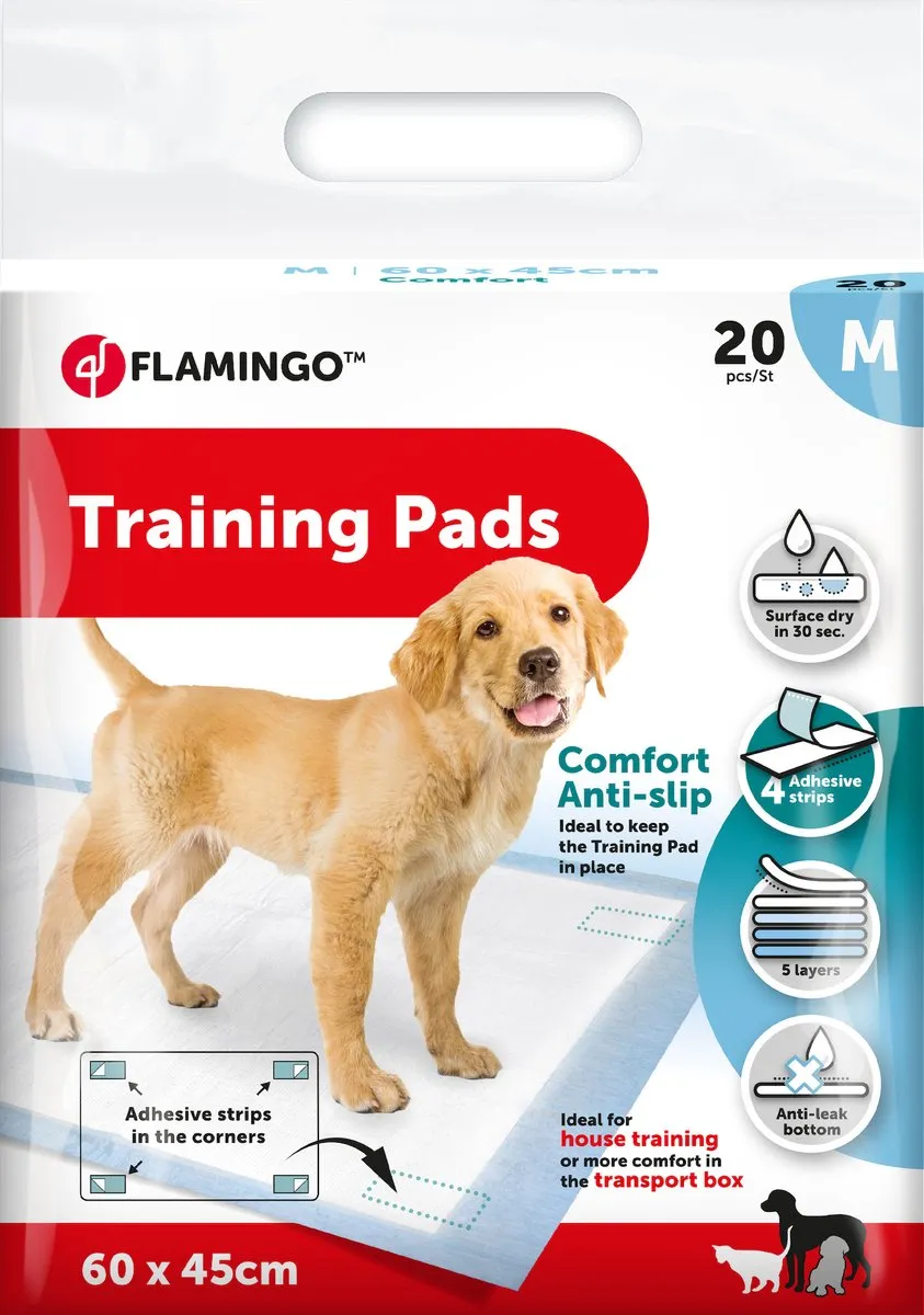 Flamingo Puppy Trainingsmat Comfort Lichtblauw - 60x40cm - 20 Stuks