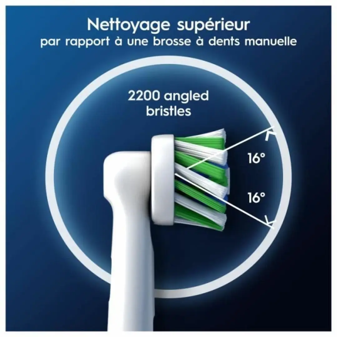 Oral-B Pro Cross Action Opzetborstels - 3 stuks - Wit - afbeelding 6 van 6