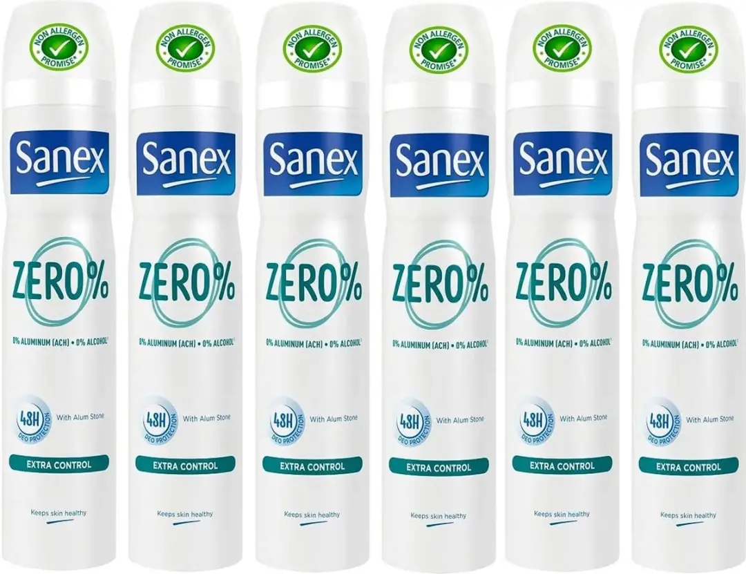 Sanex Zero% Extra Control Deodorant Spray 6x200ml - afbeelding 4 van 4
