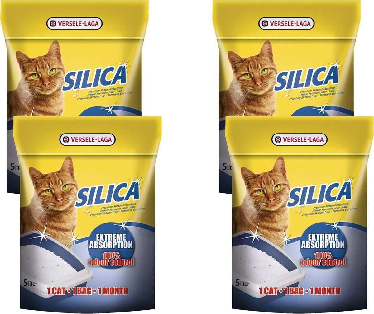 Versele-Laga Silica Kattenbakvulling - 20L (4x5L)