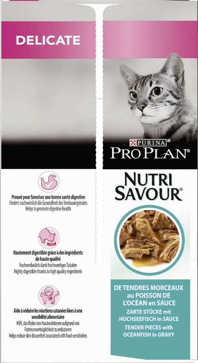 Pro Plan Cat NutriSavour Delicate - 10x85g