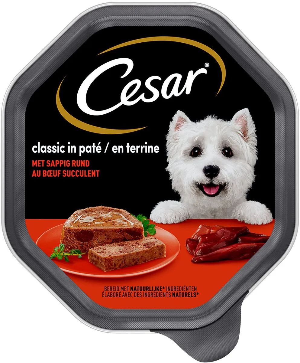 César Classic Hond Natvoer Kalkoen & Lam 14x150g