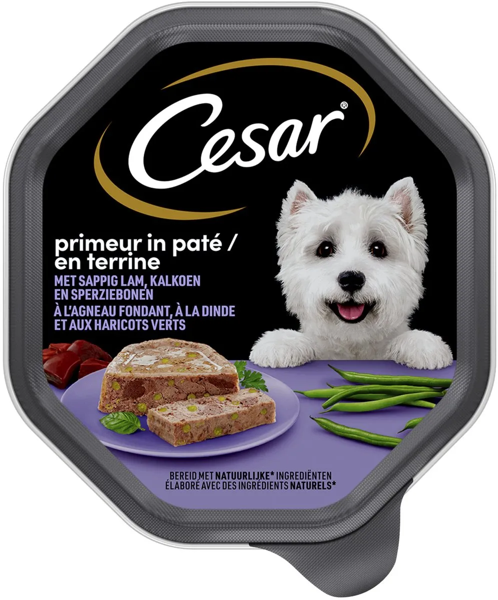 César Classic Hond Natvoer Kalkoen & Lam 14x150g