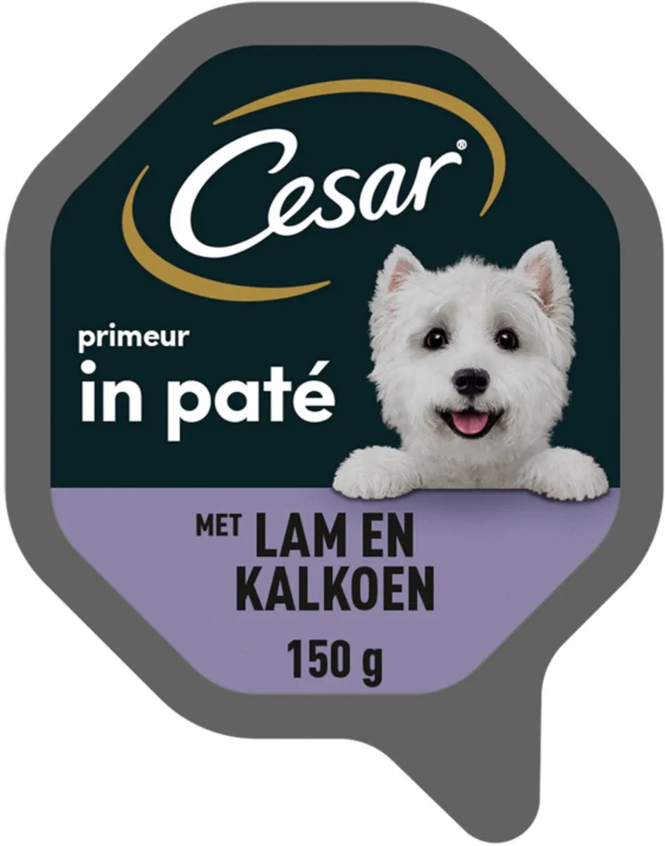 César Classic Hond Natvoer Kalkoen & Lam 14x150g