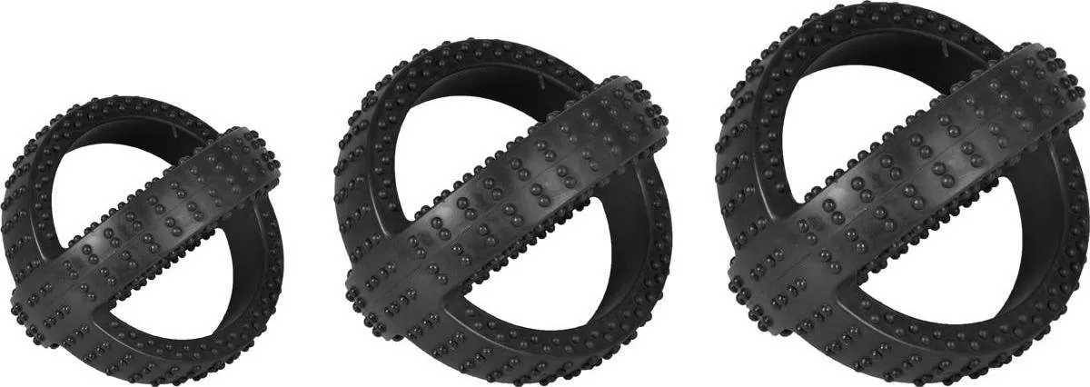 Flamingo Rubber Gladiator Cross Ball Hondenspeelgoed L - Zwart