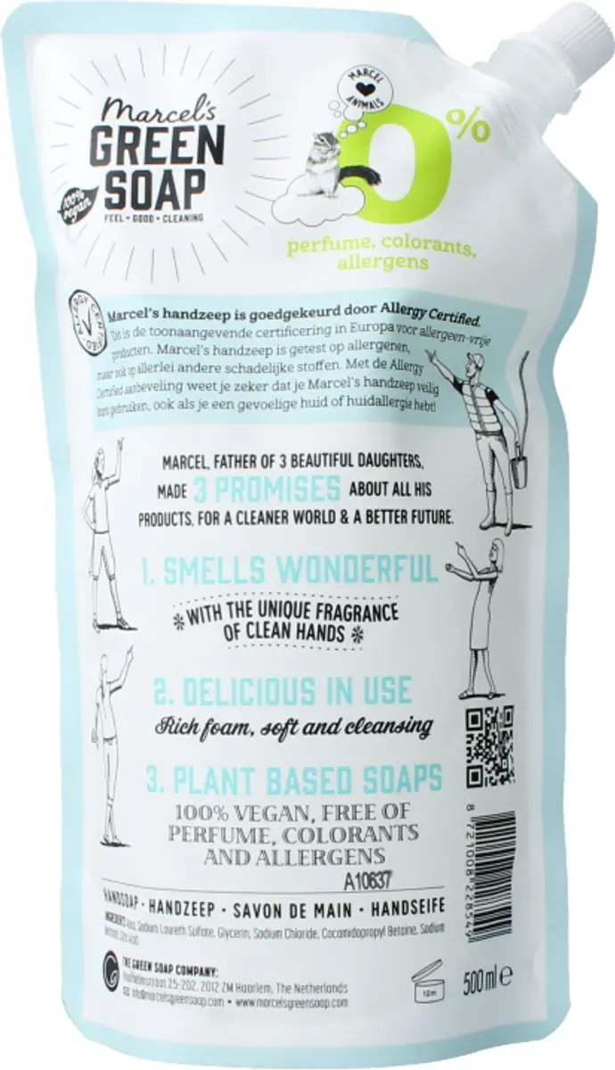 Marcel's Green Soap Handzeep 0% Navulling 500ml - afbeelding 5 van 6