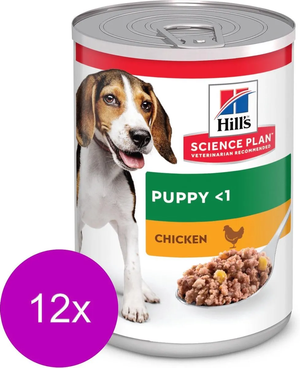 Hill's Science Plan Puppy Blik Kip 370g - 12 Stuks