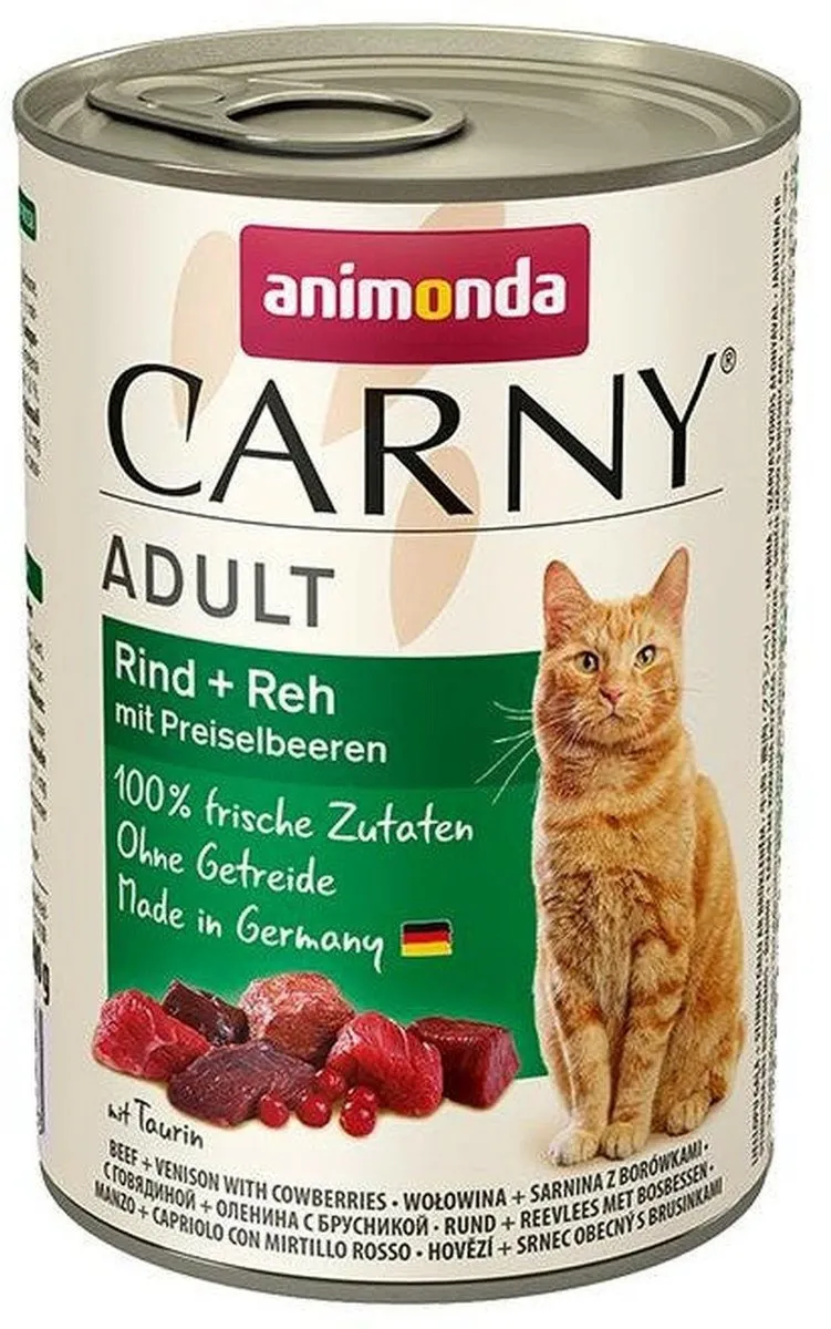 Animonda Carny Kalfsvlees Kattenvoer 400g - 6 Stuks