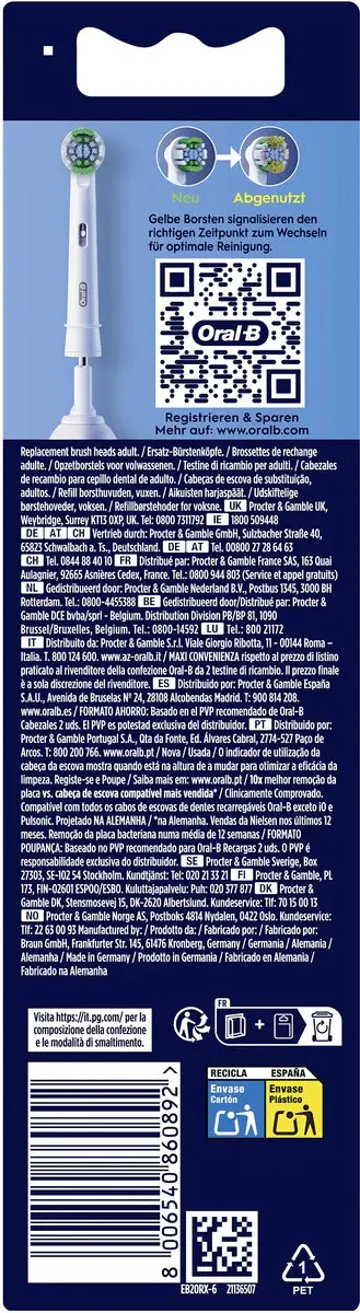 Oral-B Precision Clean Opzetborstels - 6 stuks - Zwart - afbeelding 6 van 6