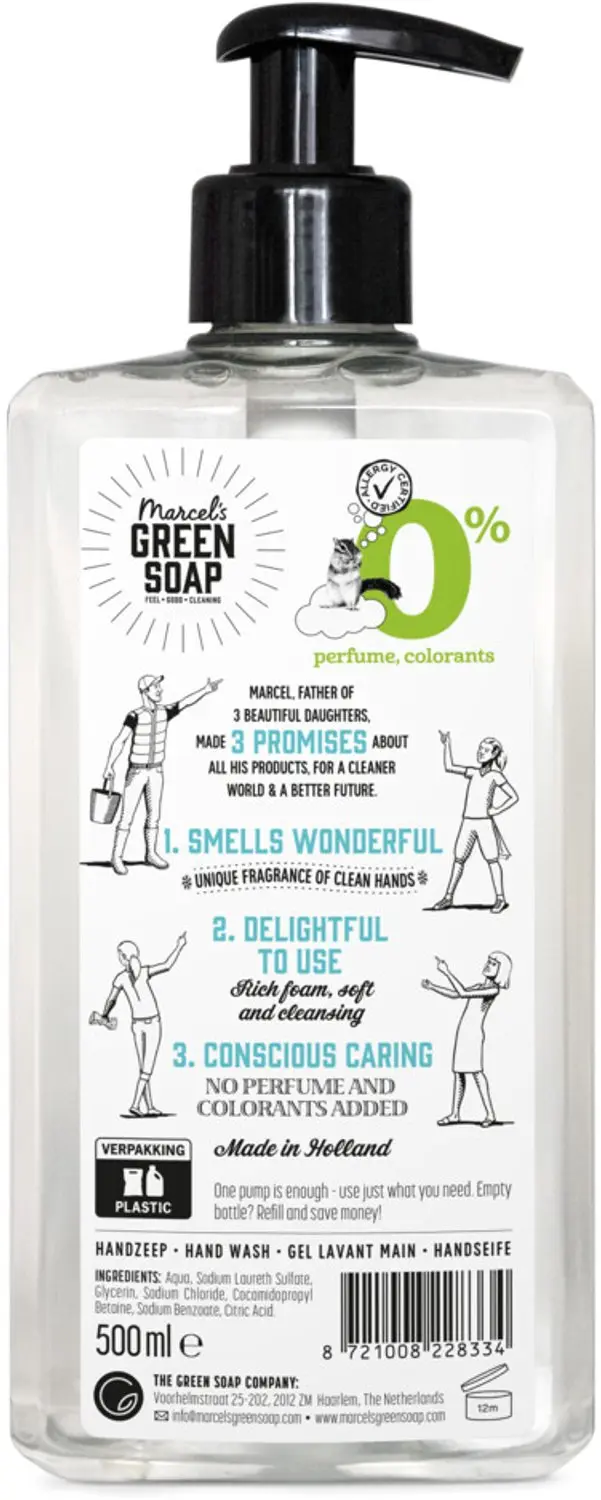 Marcel's Green Soap Handzeep 0% - 500 ml - afbeelding 3 van 6